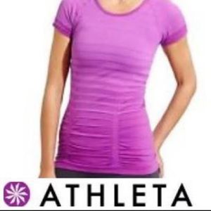 Athleta Fastest Track Ruched Ombré Shirt